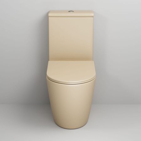 Унитаз напольный с бачком Grossman Color GR-4480BEMS бежевый с сиденьем безободковый каскадный смыв