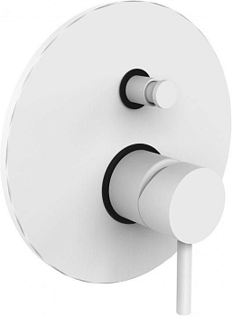 Смеситель для ванны с душем Paffoni Light LIG015BO встраиваемый в стену белый без термостата