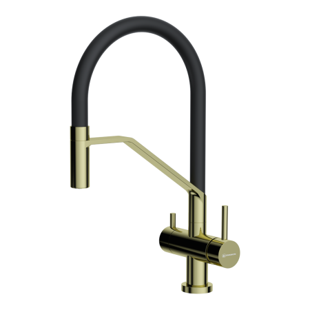 Смеситель для кухни Omoikiri Akeno 4994546 на мойку светлое золото