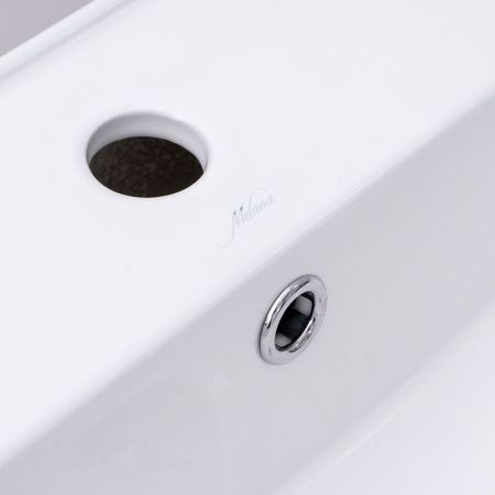 Раковина из сантехнического фарфора Melana 78182-805 50х50 накладная цвет белый 1 отверстие под смеситель