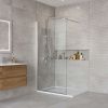 Душевая перегородка BelBagno KRAFT KRAFT-L-1-100-C-Cr 100х195 стекло прозрачное профиль хром