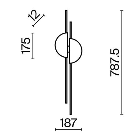 Светильник настенный Maytoni Skyline MOD179WL-L22BS4K