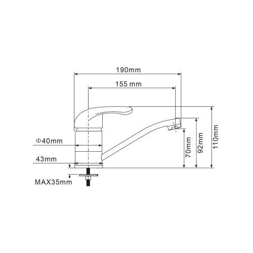 Смеситель для кухни Olisan PROFI PF1501 на мойку хром - фото 3