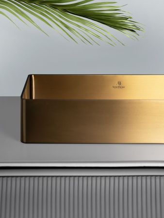 Раковина из нержавеющей стали AltroBagno Astro AltroBagnoAstro001017OrSp 50х40 накладная цвет золото