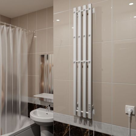 Полотенцесушитель Altasan АргоЛюксПроф АргоЛюксПроф12021БМ подвесной 21х120 электрический белый матовый