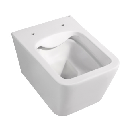 Унитаз подвесной Abber Rechteck AC1201MW белый матовый с сиденьем микролифт безободковый каскадный смыв