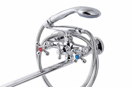 Смеситель для ванны и душа FAUZT FZs-421-54 настенный хром - фото 2