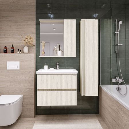 Зеркало-шкаф Grossman Юнит 207011 70х70 подвесной цвет бежевый