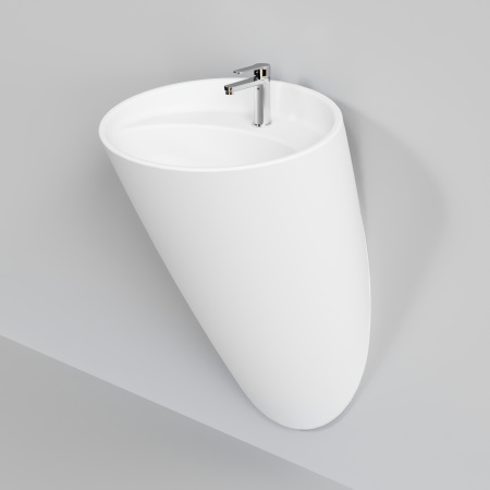 Раковина из сантехнического фарфора Ambassador Queen 116T20102 54х47 подвесная цвет белый матовый 1 отверстие под смеситель