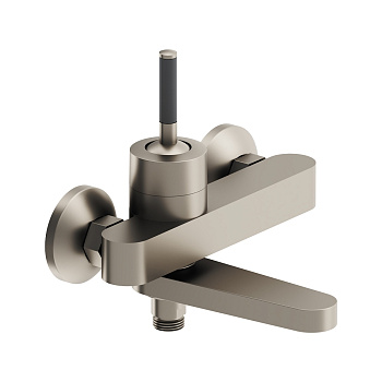 Смеситель для ванны и душа Damixa Arc 291000200 настенный никель без термостата