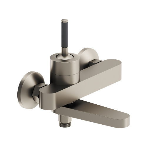 Смеситель для ванны и душа Damixa Arc 291000200 настенный никель без термостата