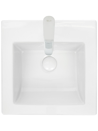 Раковина из сантехнического фаянса WeltWasser WW SK 10000004607 40 см встраиваемая цвет белый 1 отверстие под смеситель