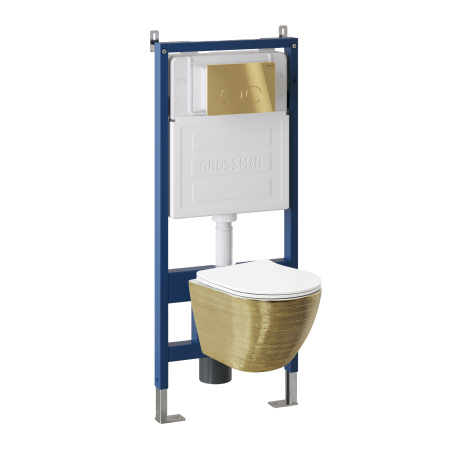 Инсталляция + кнопка смыва + унитаз Grossman Style 97.4455GWS.05.30M Инсталляция + кнопка смыва + унитаз Grossman Style 97.4455GWS.05.30M