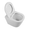 Унитаз приставной BelBagno FLAY-R BB1003CBR/SC белый с сиденьем микролифт безободковый каскадный смыв
