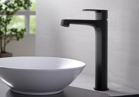 Смеситель Aquatek ОБЕРОН AQ1204MB на раковину черный матовый без термостата