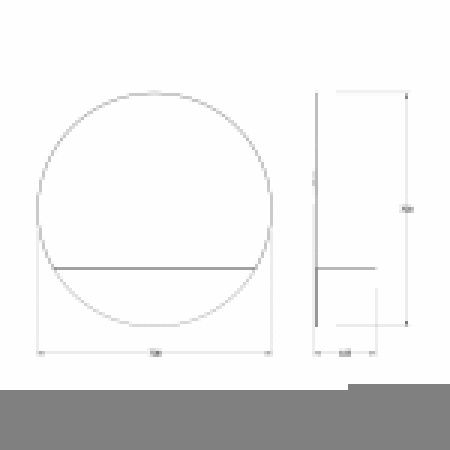 Зеркало Evoform Shadow BY 0562 70х70 подвесное