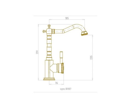 Смеситель для кухни Bronze de Luxe WINDSOR 10107K на мойку бронза - фото 3