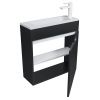 Тумба под раковину Uperwood Modul 2930205364 60х20 подвесная цвет черный