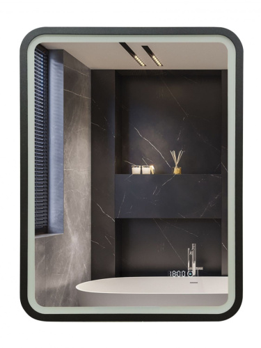 Зеркало в ванную Art&Max GENOVA AM-Gen-600-800-S-F-Т 60х80 цвет черный