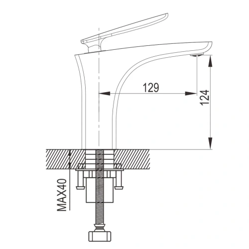 Смеситель Rose R2701H на раковину черный - фото 3