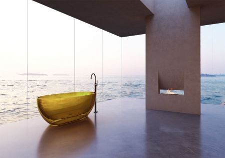 Ванна из полиэфирной смолы Abber Kristall AT9703Amber 170х80 отдельностоящая овальная