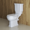 Унитаз напольный с бачком BelBagno BOHEME BB115CPR/BB115SC белый с сиденьем микролифт безободковый каскадный смыв