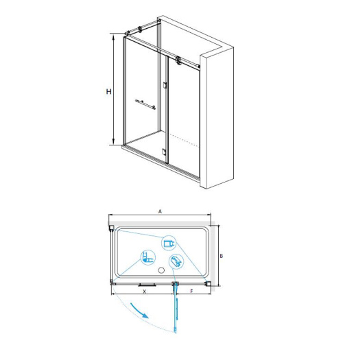 Душевой уголок RGW Viscount 02044182-18 80х120 стекло прозрачное профиль белый без поддона - фото 2