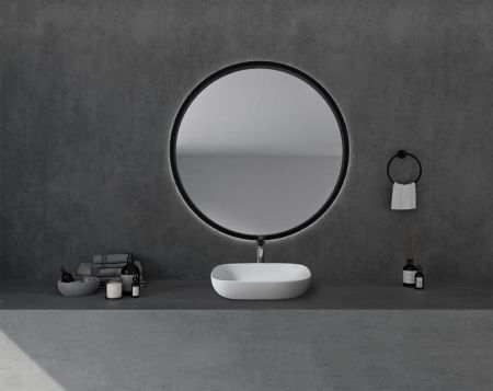 Раковина из искусственного камня Abber STEIN AS2620 60х40 накладная цвет белый без отверстий под смеситель