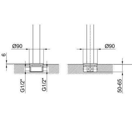 Внутренняя часть напольного смесителя Fantini Mint 19 00 3336A