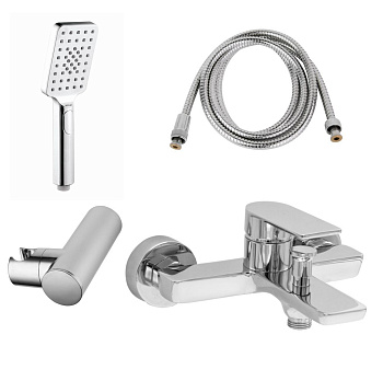 Смеситель для ванны AQG Alpha 01ALP411CR настенный хром