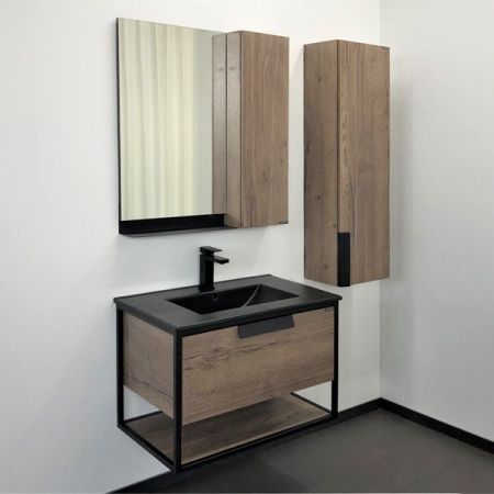 Тумба с раковиной Comforty Бонн 00-00001936CF 80х50 подвесная цвет коричневый