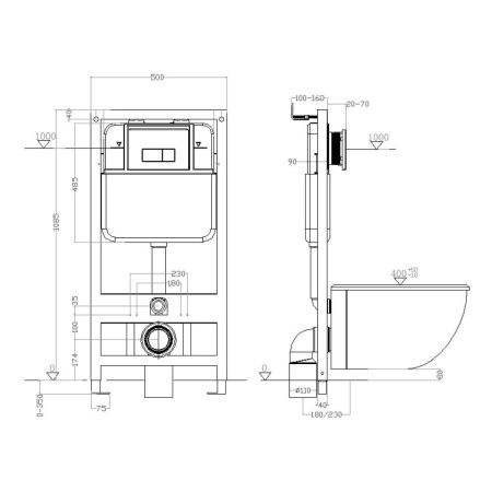 Инсталляция для унитаза Tokito TATSUMAKI TOK-TATSUMAKI-50