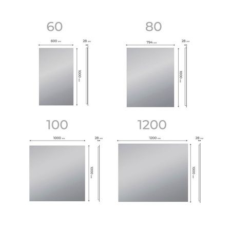 Зеркало с подсветкой Vigo Quadro 146 100х100 подвесное