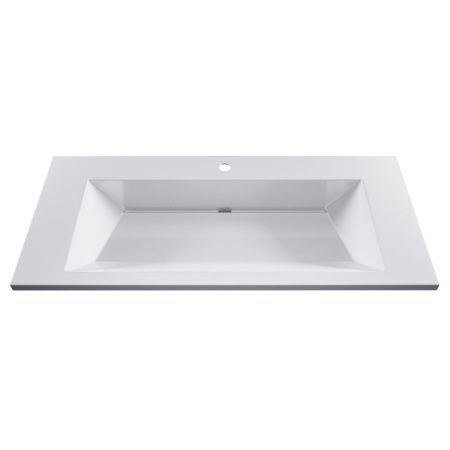 Раковина из искусственного камня Uperwood Olivia ROlivia100wg 100х50 полувстраиваемая цвет белый