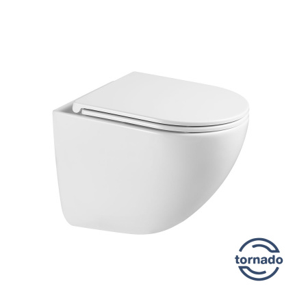 Унитаз подвесной Vincea Bien VT1-51T белый с сиденьем микролифт безободковый смыв торнадо