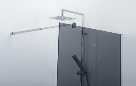 Душевая перегородка Cezares LIBERTA LIBERTA-L-1-120-GR-Cr 120х195 стекло тонированное профиль хром