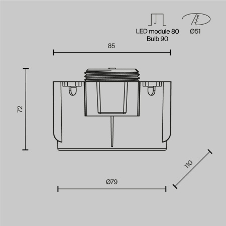 Светильник встраиваемый Maytoni Technical Intro 2.0 (Интро 2.0) DL137-GU10-W