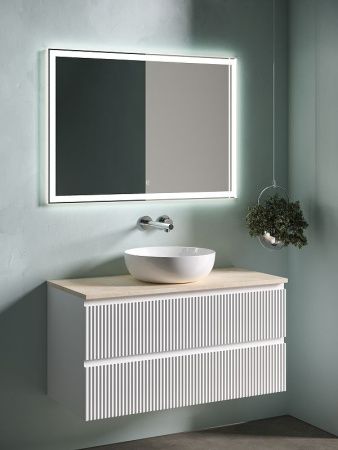 Тумба под раковину Sancos SNOB R SNR100W 100х40 подвесная цвет белый