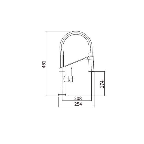 Смеситель для кухни Fashun A54501-12 на мойку серый/сатин - фото 3