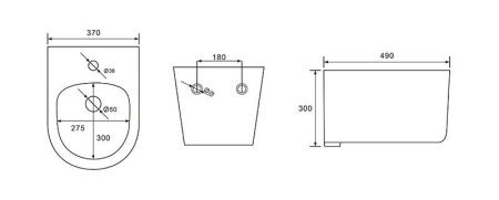 Биде подвесное Aquatek МИЯ AQ1004-00 цвет белый
