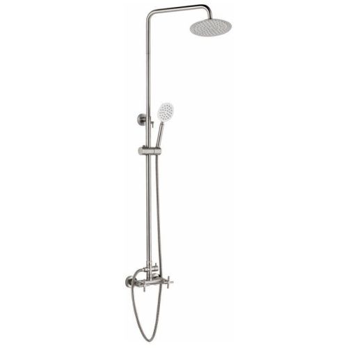 Душевая стойка Haiba HB24808 настенная цвет сталь - фото 2