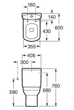Бачок для унитаза Roca Dama senso 734151B000