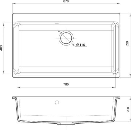 Кухонная мойка Rivelato AXEL Х-90 beige scuro 85х50 цвет бежевый