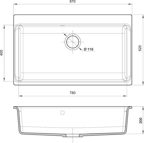 Кухонная мойка Rivelato AXEL Х-90 topazio 87х52 цвет бежевый - фото 4