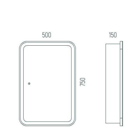 Зеркало-шкаф Corozo Алабама SD-00001389 50х80 подвесной цвет белый