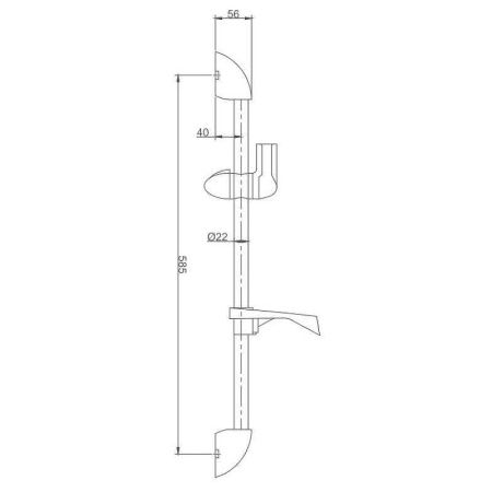 Душевая штанга D-Lin D63502 цвет хром