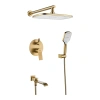 Душевая система Shevanik S4135G встраиваемая в стену цвет золото