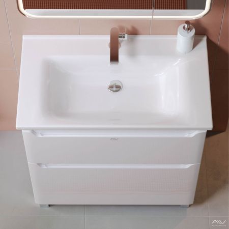 Тумба с раковиной Alavann Lana ALV0980000 80х50 напольная цвет белый
