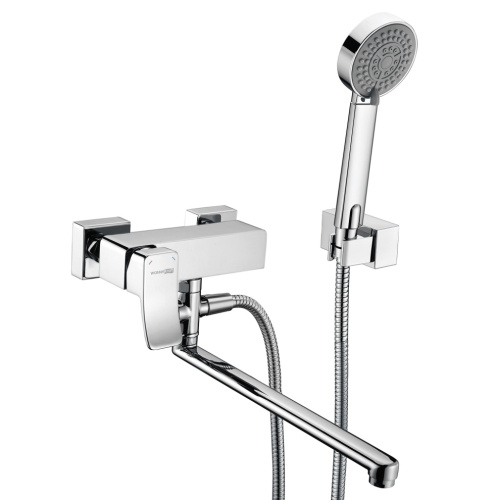 Смеситель для ванны и душа WasserKRAFT Aller 1060 1062L настенный хром - фото 3