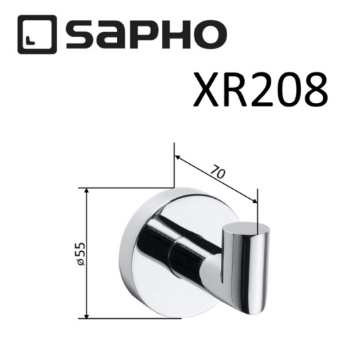 Крючок Sapho X-ROUND XR208 - фото 3
